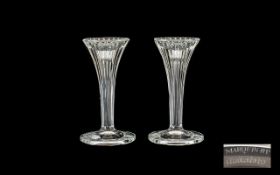 A Pair of Waterford Crystal Vases, ' Capricorn' from the Nocturne Collection.