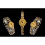 Rotary Ladies 9ct Gold Quartz Wrist Watch - the watch case and bracelet marked for 9.375.