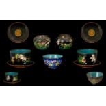 19th Century Cloisonne Cups & Vases & saucers.