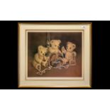 Large Signed Sue Willis Teddy Print No 452 / 850.