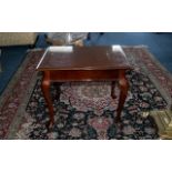 Side/Coffee Table in polished mahogany style, raised on four cabriole legs with claw feet,