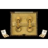 Art Deco Period Superb Designed & Quality Pair of 9ct Gold Cufflinks in a true Art Deco fan design