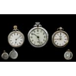 Swiss Made Nice Quality 1920's Silver Cased Open Faced Ladies Pocket Watches (2) in total.