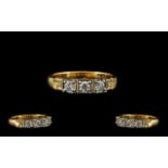 18ct Gold - Nice Quality 3 Stone Diamond Ring Set In a Superior Quality Shank.