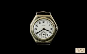 Rolco Oyster Wristwatch Of Octagonal Form, The Dial With Arabic Numerals And Subsidiary Seconds,