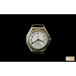 Rolco Oyster Wristwatch Of Octagonal Form, The Dial With Arabic Numerals And Subsidiary Seconds,