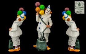 Royal Doulton Handpainted Figures 'Balloon Clown' HN 1894. Designer W K Harper. Issued 1986-1992.
