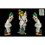 Royal Doulton Handpainted Figures 'Balloon Clown' HN 1894. Designer W K Harper. Issued 1986-1992.