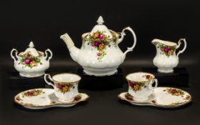 Royal Albert 'Old Country Roses' Afternoon Tea Set comprising a Tea Pot, Milk Jug,