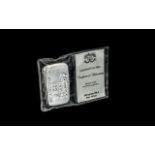 100 Gram Bar Of Pure Silver. silver bar of 100 grams of 999 silver, please see accompanying image.