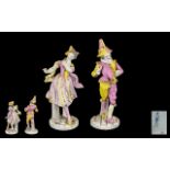 Samson Paris 19th Century Fine Quality Pair of Hand Painted Porcelain Figures,