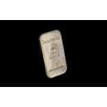 One Troy Ounce Pure Silver Bar. Silver bar of 999 pure silver bar, please see accompanying image.