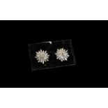 Diamond 'Starburst' Stud Earrings,