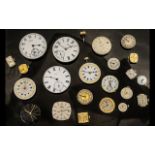 A Collection of 20+ Loose Watch Movements makers to include Omega, Waltham, Tudor Rolex, Etna,