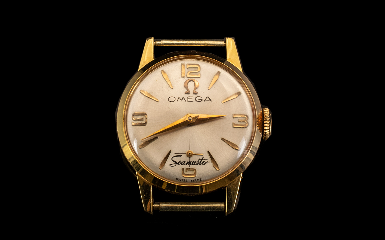 Omega Seamaster 18ct Gold Ladies Mechanical Wind Watch Case requires watch strap circa 1970's.