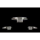 18ct White Gold Nice Quality and Attractive Diamond Set Ring.