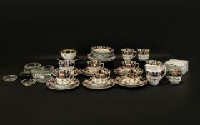 Collection of English Bone China to include ten tea cups, twelve saucers, ten sandwich/cake plates,