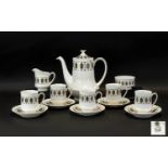 Paragon 'Symmetra' Pattern Coffee Service Thirteen pieces in total to include coffee pot,