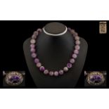 19th Century Chinese Amethyst Necklace.