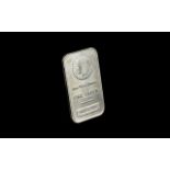 One Troy Ounce Pure Silver Bar. Silver bar of 999 pure silver bar. please see accompanying image.