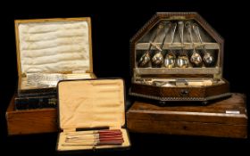 A Collection of Flatware in fitted boxes. To include 6 cases in total.