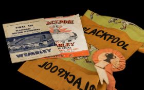 Sporting Memorabilia A Collection of Blackpool Football Club Items to include a Blackpool To