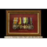 World War I and World War II Collection of Military Medals Mounted and Framed Awarded to Captain D.
