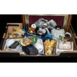 A Miscellaneous Lot of Collectables to include a pewter bust oa a beauty, velvet backed with frame,