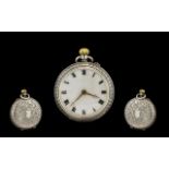 Silver Fob Watch. Hall marked silver fob watch with enamel dial, please see accompanying image.