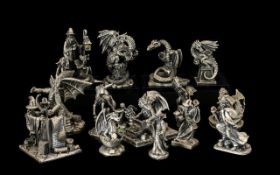 A Collection of Tudor Mint Myth and Magic Figures (14) in total. To include Taming the Unicorn,