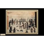 L S Lowry 1887-1976 Unsigned Limited and Numbered Edition Colour Print/ Lithograph titled 'The Park;