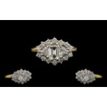 18ct Gold and Platinum Set Superb Quality and Stunning Diamond Set Dress Ring.