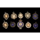 Collection Of Silver Hall Marked Fobs.