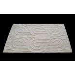 Cream Wool Jeff Banks Designer Rug measures approx 36'' x 60''. Cream with embossed pattern.