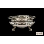 Late Victorian Period- Goldsmiths and Silversmiths Company Very Fine Quality Sterling Silver Footed