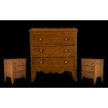 Miniature Apprentice Mahogany Georgian Style Chest of Drawers, with a string inlaid top,