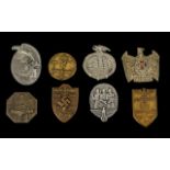 Collection Of WW2 German Badges To Include A German National Socialist War Victims Care