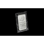 One troy Ounce Of Pure Silver Bar. Silver bar of 999 pure silver, please see accompanying image.