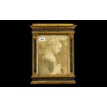 Florentine Antique Small Gilt & Painted Tabernacle Frame of traditional form,