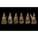 A Rare Set of Antique Tibetan Bronze Fig