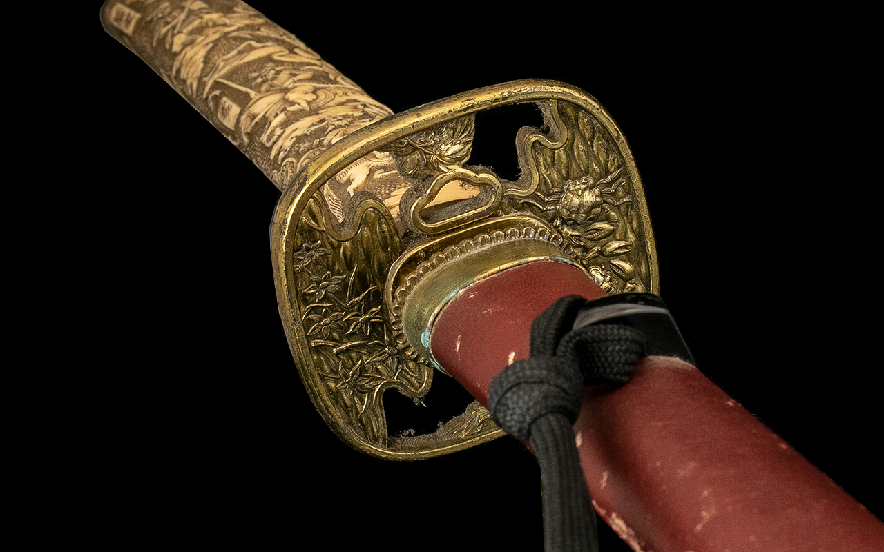 Large Decorative Japanese Samurai Sword - Image 2 of 2