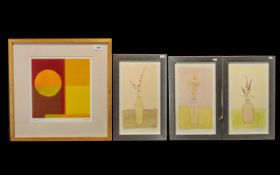 Collection of Three Watercolours, each d