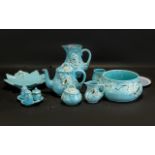 Collection of Wade Blue Turquoise Potter