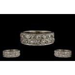 18ct White Gold Attractive Channel Set D