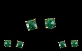 Emerald Stud Earrings,