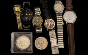 Collection of Fashion Watches (four in total) comprising Rado, DW, Roman, AIA.