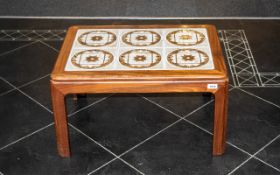 1960s Tiled Coffee Table. Teak retro tiled coffee table, 15.