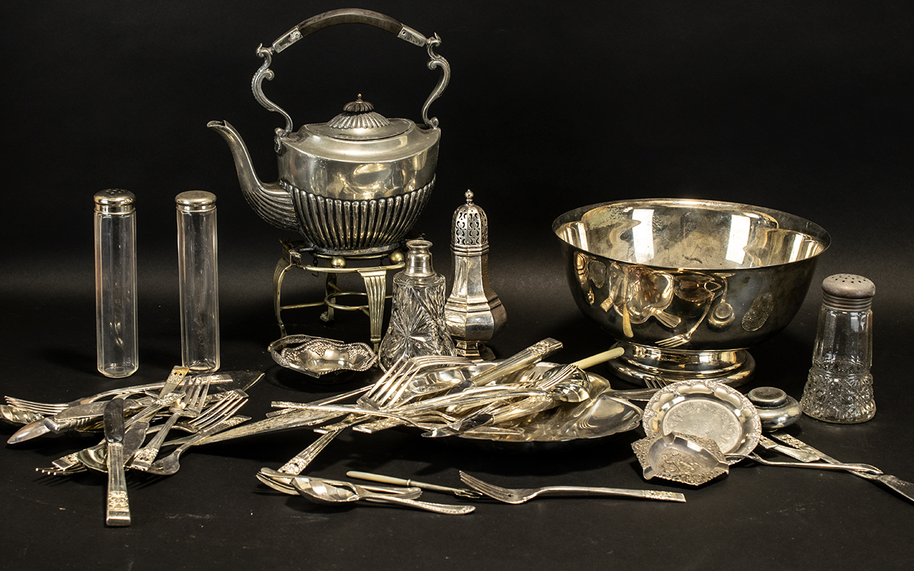 Collection Of Silver Plate.