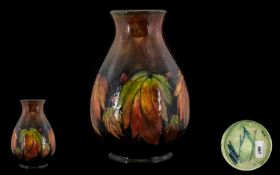 William Moorcroft Signed Large and Impressive Flambe Ovoid Shaped Vase ' Leaves and Berries '