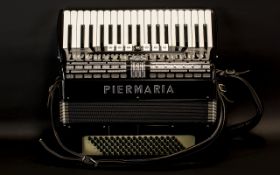 A Piermaria Piano Accordion - Comes Complete With Case And Accordion Collection Booklet.